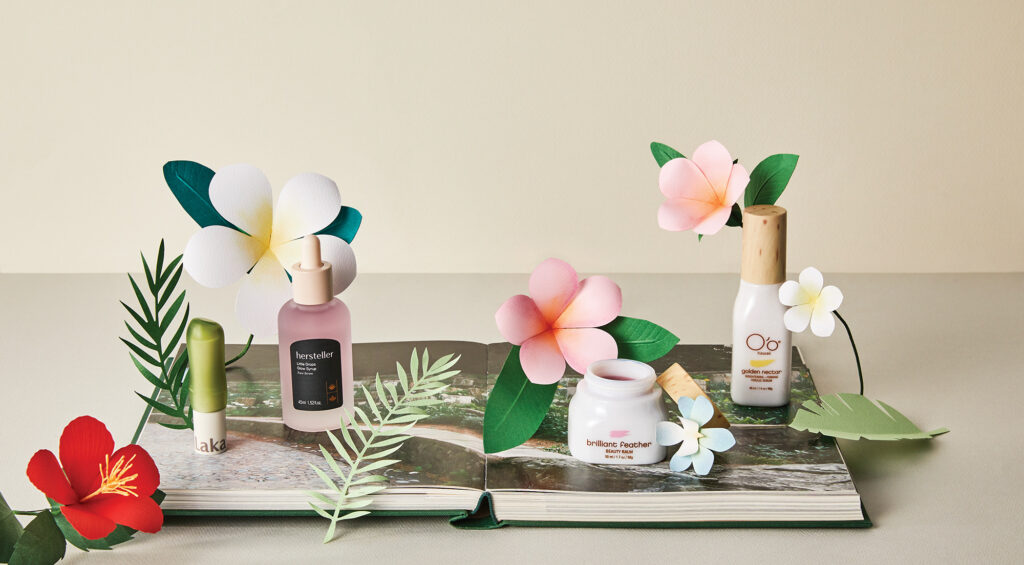 Commercial project for a beauty magazine using Cardstock Paper Flowers