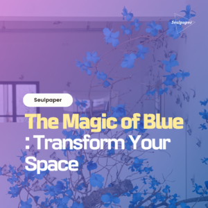 Thumbnail for 'The Secrets of Blue' post featuring a large-scale blue paper iris installation with black butterflies by Seulgi, representing professional paper art and color coordination.
